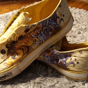 Don Ed Hardy Laceless Sneakers